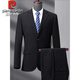 Pierre Cardin international brand 100% pure wool suit suit for middle-aged men, wedding high-end business suit, two-piece suit, blue without slits, two-piece suit XL 180/52