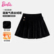 Barbie Girls Skirt Winter Velvet Skirt Children's Velvet Pleated Skirt Girls Umbrella Skirt BY012 Black 130