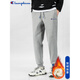 HAMPION champion velvet pure cotton sweatpants winter men's trendy casual versatile loose leggings sports pants casual pants white velvet M recommended 80-100Jin Jin equals 0.5 kg