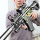 Bonas Assault Rifle Electric Burst M416 Manual Soft Bullet Children's Toy Submachine Gun Delta Chicken Game Same Style Side Pull Single Shot Rifle Pure Black Standard 10 Soft Bullets
