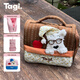 Tagi.<Haha> Puppy Warm and Cute Storage Bag Cosmetic Bag Portable Storage Bag-Citrus Chocolate