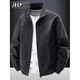 JEEP SPIRIT Jeep High-end Stand Collar Men's Jacket 2025 Autumn and Winter Plus Velvet Windbreaker Winter Casual Top Jacket Men's Military Green Jacket (Single Side) XL Size 130-145Jin Jin is equal to about 0.5 kg