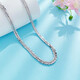 Laofu gold platinum necklace human child chain men's necklace as a gift for your girlfriend as a gift, about 38.22g