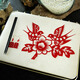 QBILY bridal paper-cut creative new Chinese style hairpin red magpie flower hair accessories national style cheongsam dressing gown accessories red paper-cut + earrings + hairpin