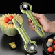 Initial conception of stainless steel three-in-one fruit divider, household multi-function ball digger, ball scoop, fruit meat carving tool, Seiko 2 sets of green, three-in-one fruit carving+