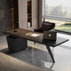 Jiangjixuan Italian light luxury high-end study desk modern simple fashion business manager desk home size apartment smoked wood-with smart socket 160*80*75