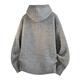 IZEXX high-end cardigan jacket men's autumn lazy style loose versatile hooded sweater sweater ZN97 dark gray 2XL
