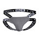 Men's letter U convex double thongs gay sexy tight sexy thongs plus fat plus size buttocks revealing underwear white M