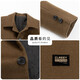 Hongdou 2025 New Lapel Jacket Men's Jacket Autumn and Winter Casual Business Wool Woolen Short Men's Clothing Black M