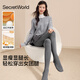 SecretWorld gray leggings for women in autumn and winter plus velvet slimming pantyhose thickened warm autumn pants for outer wear slimming bare legs artifact