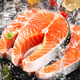 Yunchu Life imported fresh middle section of salmon steak from Norway, whole round cut Atlantic salmon, fresh fish 2Jin Jin is equal to 0.5kg