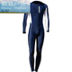 Zailu wetsuit for men and women couples one-piece warm swimsuit snorkeling suit swimming surfing diving equipment men XL size navy blue
