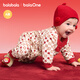 Balabala children's clothing baby inner onesie baby crawling suit hayi 2025 new spring New Year's greeting suit red festive and cute