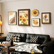 Collection of mid-season antique living room decoration paintings 2025 new sofa background wall hanging paintings French retro sunflower combination mural