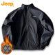 Jeep (JEEP) jacket men's coat autumn and winter stand collar executive casual loose American clothes men's black cotton XL