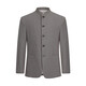 SEVEN suit men's 2025 autumn new herringbone jacquard five-breasted suit, Chinese stand-up collar, ash B44