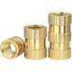 Fengji through hole injection hot melt copper nut knurled nut copper insert embedded nut copper flower nut M2M3M4M5M6M8 M1.4*1.5*2.3 straight -50 pcs