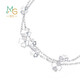 Chow Sang Sang Pt950 platinum four-leaf clover platinum platinum bracelet women's gold bracelet 54284B pricing 19 cm