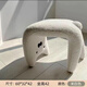 Shitingge high-end quality sofa side stool kitten stool Internet celebrity dressing chair liquid cat makeup stool entrance porch stool Nuojiji white 42cm (upgraded removable and washable)