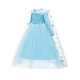 Yuetong companion autumn and winter girls Elsa princess dress long-sleeved Elsa cape dress children's Frozen costume costume Liuyi D98 skirt 110 cm