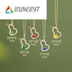 Buhesyt gourd colored gemstone necklace pendant gift 45cm color ruby necklace courage blessing 0 points 1 carat