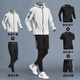GPHF Japanese running men's sports suit for high school entrance examination sports training quick-drying dry clothes track and field morning running cycling suit running four-piece set loose quick-drying dry sports M 100-120