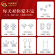 China Gold (CHINA GOLD) pt950 platinum week earrings for women, platinum earrings, one week earrings set, Valentine's Day birthday gift for girlfriend, lucky companion, confession gift, one week earrings, about 13.7g