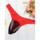 AJFN Victoria Men's Thong Underwear Seamless Sexy Hot Temptation Mesh Sexy Transparent Daily Wear Mood T Black One Size 90135Jin Jin is equal to 0.5 kg