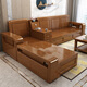 Muyouting solid wood sofa for winter and summer use solid wood modern Chinese style small apartment living room with storage rural wood sofa combination 1+2+3+coffee table+2 square tables+TV cabinet
