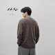14361436 Woolen kid cashmere 2025 autumn and winter new Henry collar thick and soft men's cashmere sweater brass brown L