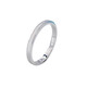 Beijing Gold Trading Center Co., Ltd. Platinum fixed mouth cat eye plain ring, simple and versatile plain ring, about 2.5g, ring number 13
