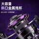 All-metal fishing reel, genuine Luya spinning wheel, special for long-distance casting, ultra-smooth fishing wheel, oblique sea rod wheel, fishing reel, fishing wheel UE purple 3000