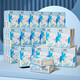 Cute pet series blue bleached handkerchief paper 4 layers thickened wettable water small pack tissue paper portable napkin 4 layers 6 pieces * 30 pack 4 layers thick