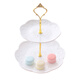 EEEZA Afternoon Tea Tableware European Three-Layer Dessert Plate Cake Plate Afternoon Tea Dessert Plate Living Room Household Candy Tray Rack Large, Medium and Small 3-tier_Embossed Disk Jinyaguan Free 5 Forks