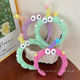 Cute and funny big-eyed plush headband for autumn and winter face washing, special pressure headband, twist stick, high skull hairpin for women, 58# honey headband
