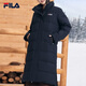 FILA official women's down jacket winter warm and fashionable mid-length warm sports down jacket
