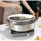 Fish steaming pot oval steaming pot large capacity steaming fish plate household 304 stainless steel fish steaming pot steaming fish artifact golden handle fish steaming pot - with three-piece set of gift porcelain plates 2 layers 38.5cm