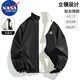 NASA MARVEL Jacket Men's Jacket Spring and Autumn Zodiac Year Stand Collar Reversible Loose Casual Top Black M