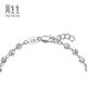 Chow Sang Sang Pt950 platinum car bead white gold bracelet for women 77314B priced 18 cm 5.8 g