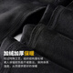 Handwick outdoor casual pants men's velvet thickened hiking and mountaineering pants autumn and winter windproof warm sports pants loose straight pants black 29
