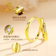 Chinese Jewelry Galaxy Gold Couple Ring Men and Women 999 Pure Gold Pair of Rings Birthday Gifts for Boyfriends and Girlfriends Gold Weight About 2g Pure Gold Women’s Ring No Diamond Version Rose Gift Box
