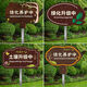 Wood grain greening upgrade, maintenance and reminder sign, waterproof and sunscreen, please do not trample on lawns in scenic parks, reseeding LHYHZ-29 50*70cm