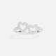 APM Monaco new product love ring silver white pavé heart-shaped hollow fun simple design hand ornament gift silver size 56