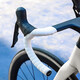 LEBYCLE road handlebar with silicone non-slip and dirt-resistant bicycle universal handlebar rubber bent handlebar riding accessories white (