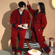 Victoria style couple pajamas winter coral velvet warm and thickened casual sweet flannel home clothes men and women outer wear suit XH9040 M women