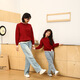 Little Bear Elf (xiaoxiongjingling) parent-child outfit family portrait red sweater New Year autumn and winter new style mother-daughter outfit for a family of three or four fake two-piece knitted sweater burgundy single sweater 110 children's size 110 (recommended height 105-115cm)