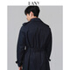 Hany (HANY) German style trench coat men's coat men's British style Chelsea military coat black coat long men's autumn Telos Navy XL (52) Recommended 170-190Jin Jin equals 0.5 kg
