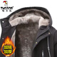 Woodpecker Jacket Men's Plush Thickened Cotton Winter Jacket Men's Hooded Loose Warm Jacket Cold-proof Feather Down Jacket Red XL 120-135Jin Jin equals 0.5 kg