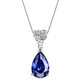 Yuying sapphire necklace 925 silver heart-shaped water drop gemstone necklace clavicle chain women's tanzanite sapphire pendant 925 pure