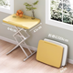 Kaidi Shengfei folding table small apartment simple plastic dining table car mobile lift outdoor portable stowable live broadcast small table yellow size 64*45 (fourth gear without pen slot)
